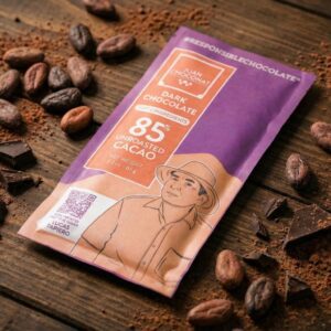 Barra Dark chocolate 85% cacao Unroasted 65g (JUAN CHOCONAT)