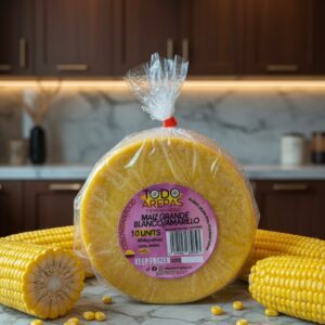 AREPA DE MAIZ AMARILLA 10 unidades  con sal,  (TODO AREPAS)